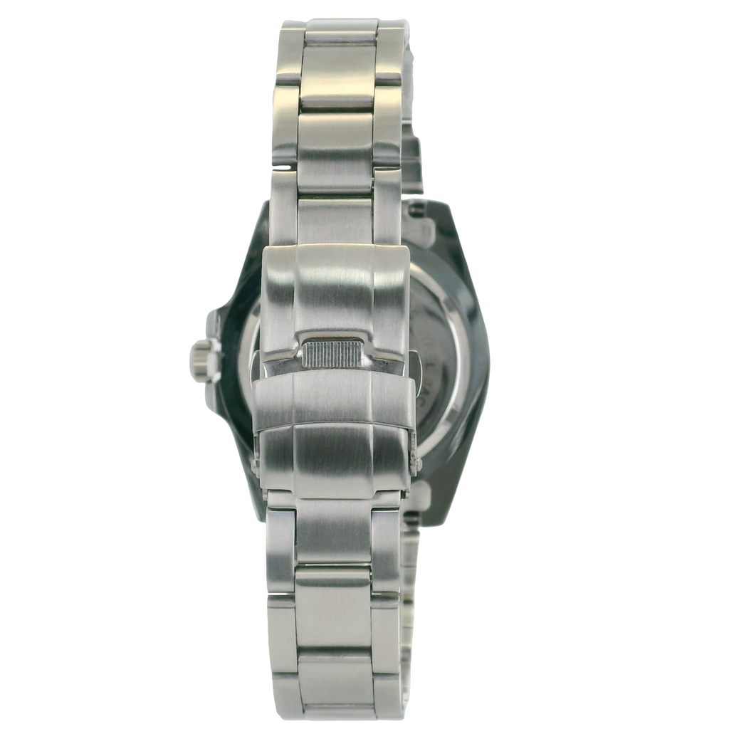 Halei Dive 40 mm Stainless Steel Back Watch – Water‑Resistant, Silver-Tone Bracelet, Fast UK Delivery