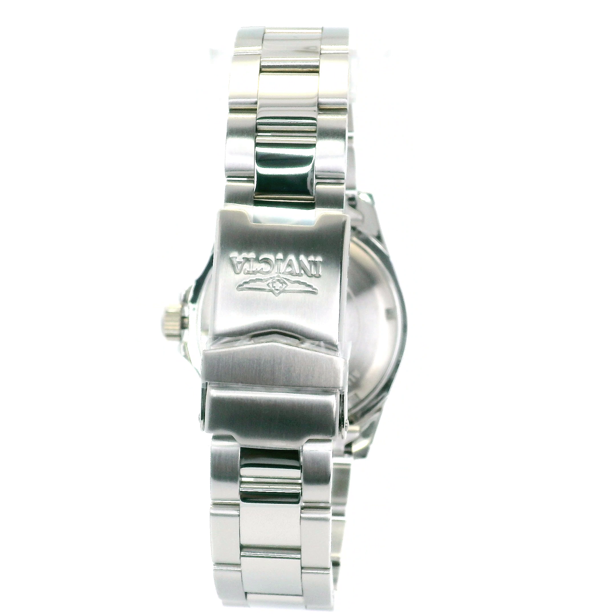 White Gold-Tone Stainless Steel Crystal Watch – 40mm Rotating Bezel, Date Window, Luxury -Quartz