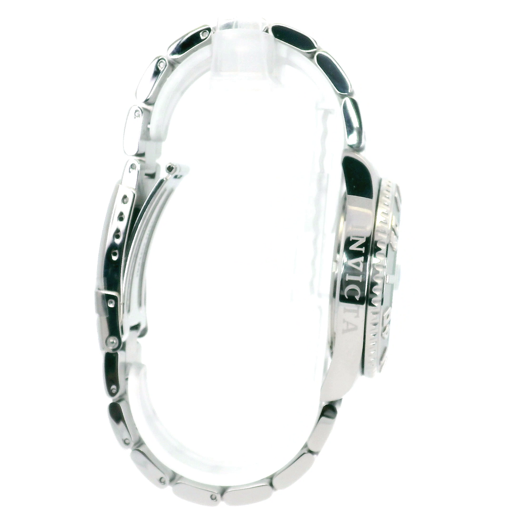 White Gold-Tone Stainless Steel Crystal Watch – 40mm Rotating Bezel, Date Window, Luxury -Quartz