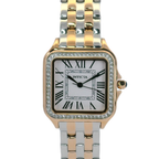 Invicta Angel Vitrine Two‑Tone Square Watch with Crystal Bezel & Roman Dial - Quartz