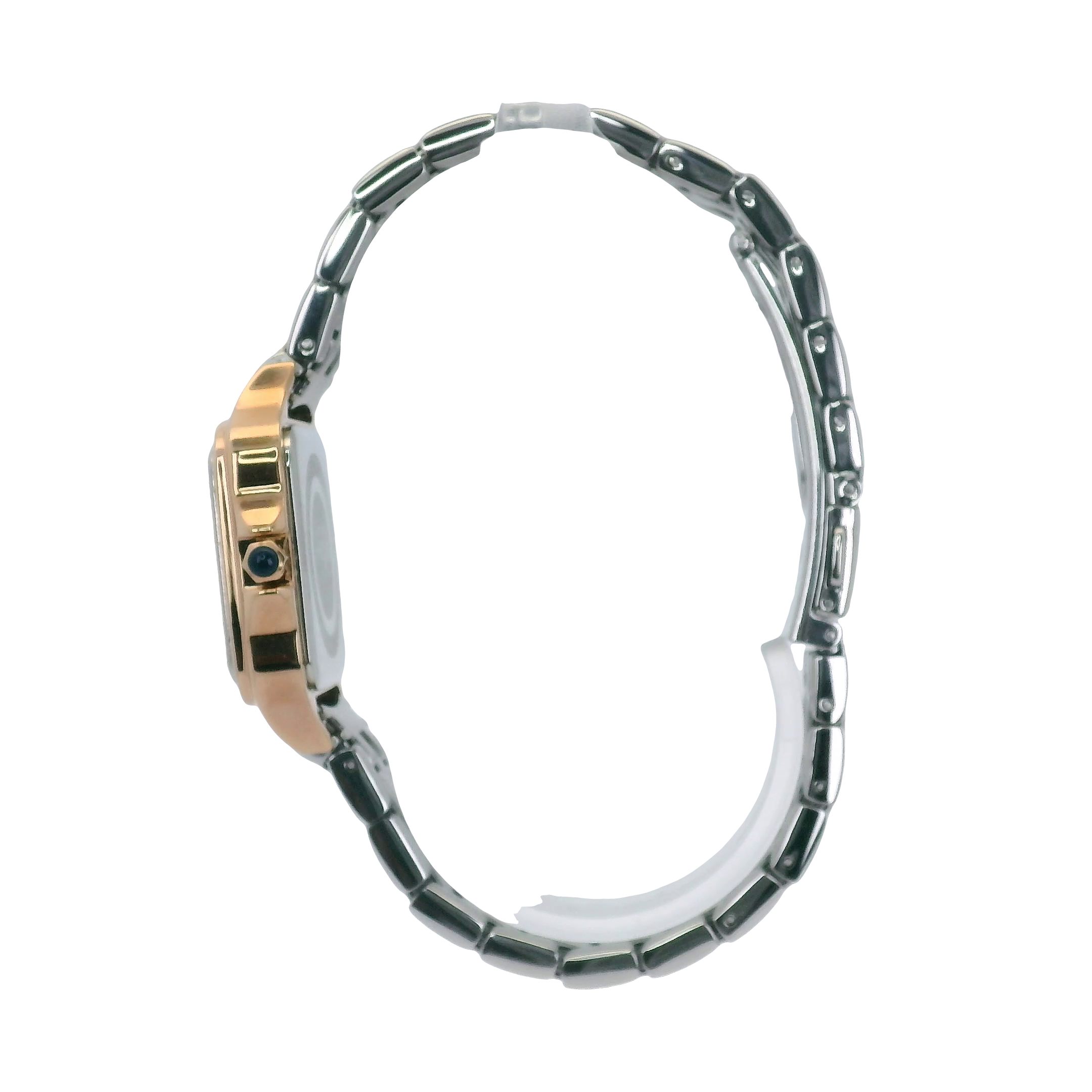 Invicta Angel Vitrine Two‑Tone Square Watch with Crystal Bezel & Roman Dial - Quartz