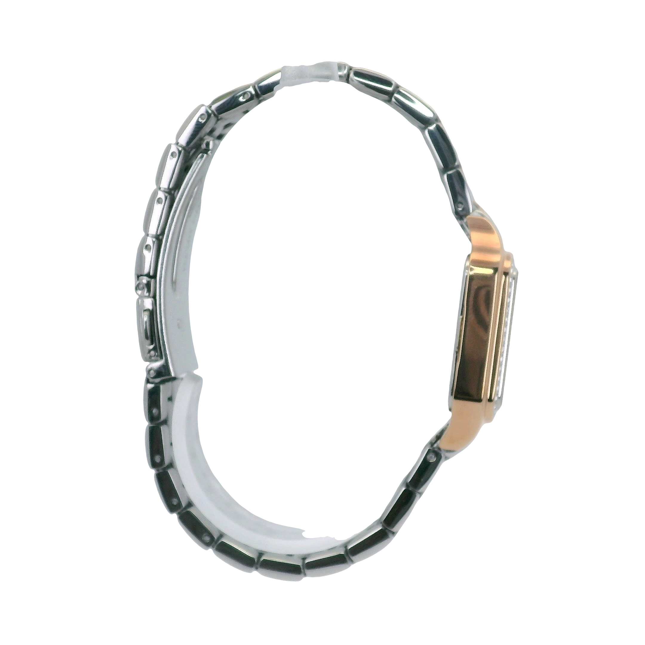 Invicta Angel Vitrine Two‑Tone Square Watch with Crystal Bezel & Roman Dial - Quartz