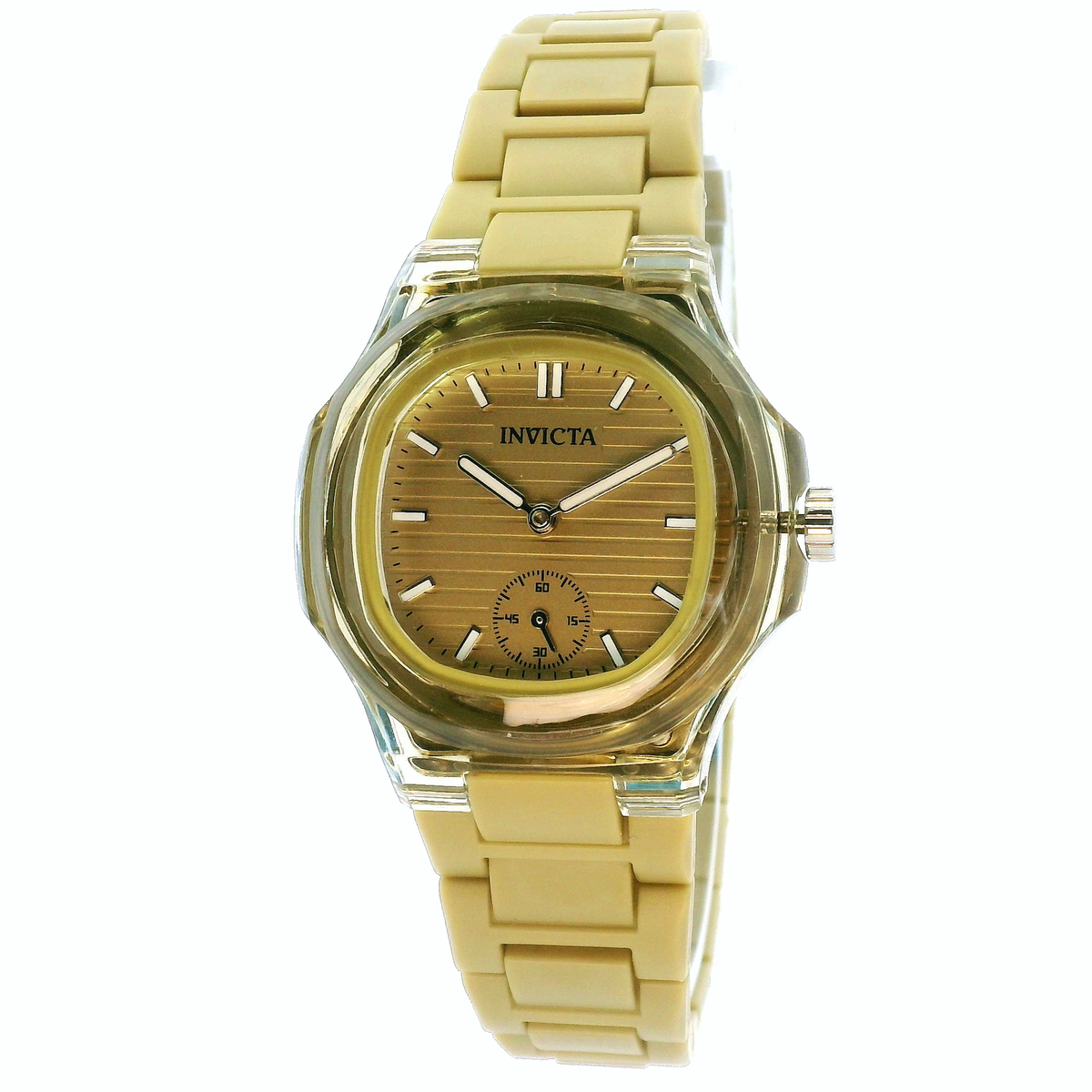 Invicta Celestial Lady 34.8mm Khaki and Transparente Tone case