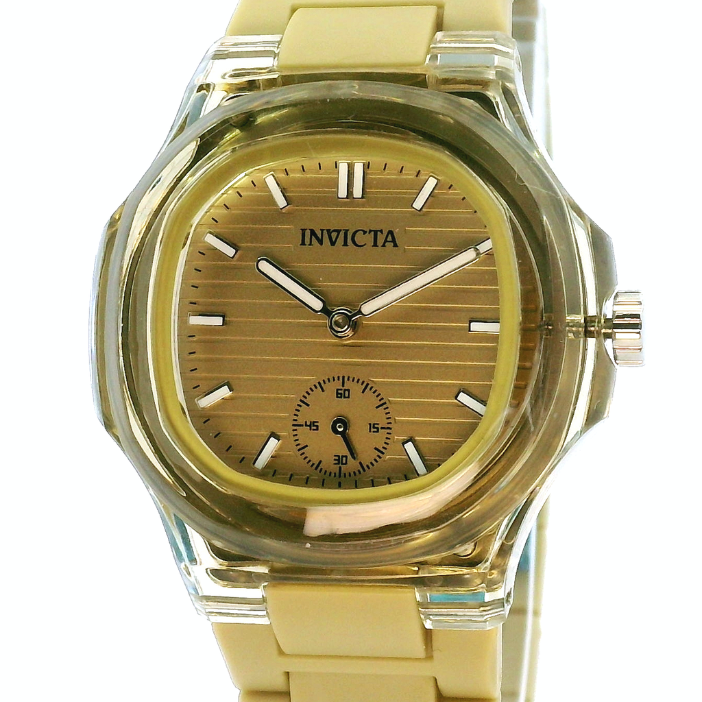 Invicta Celestial Lady 34.8mm Khaki and Transparente Tone case