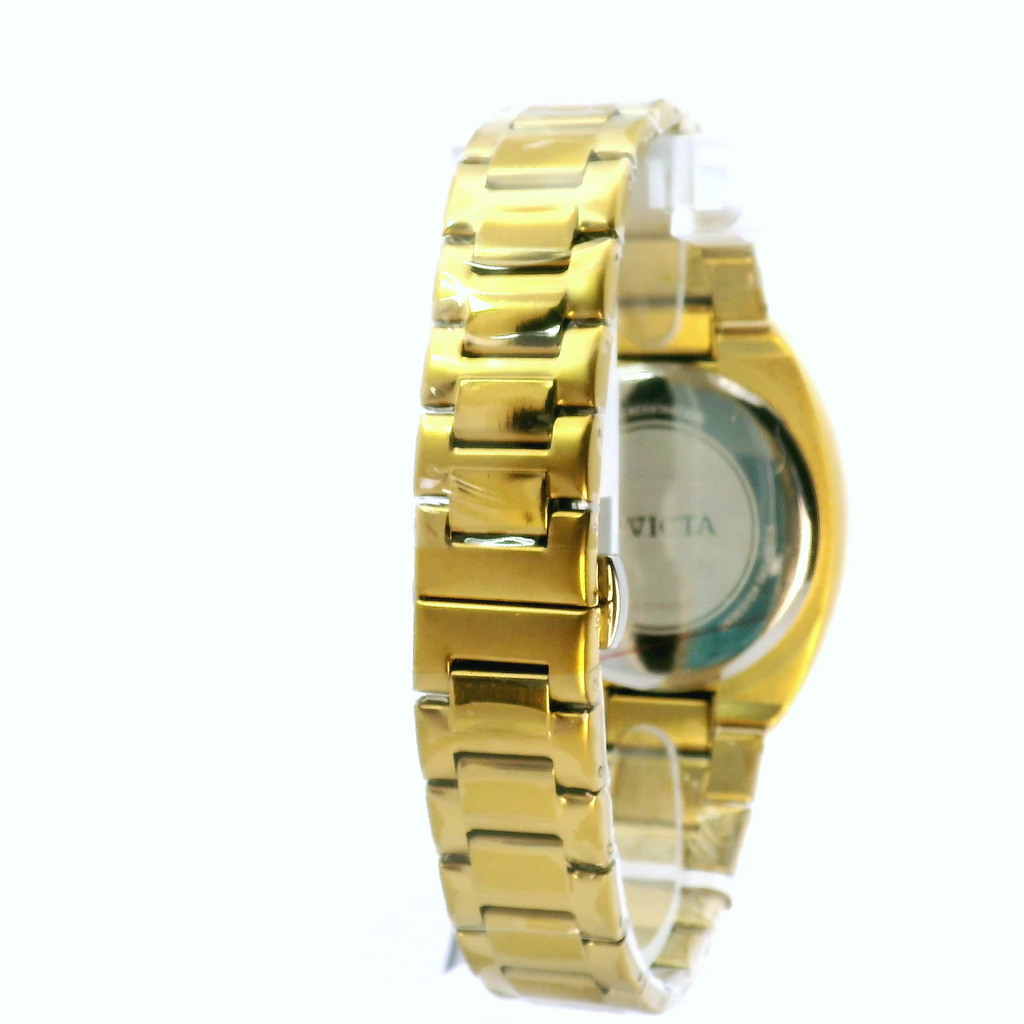 Yellow Gold Invicta Quartz Watch with Textured Dial