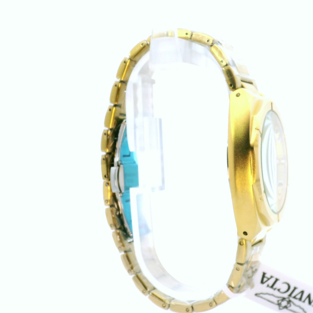 Yellow Gold Invicta Quartz Watch with Textured Dial