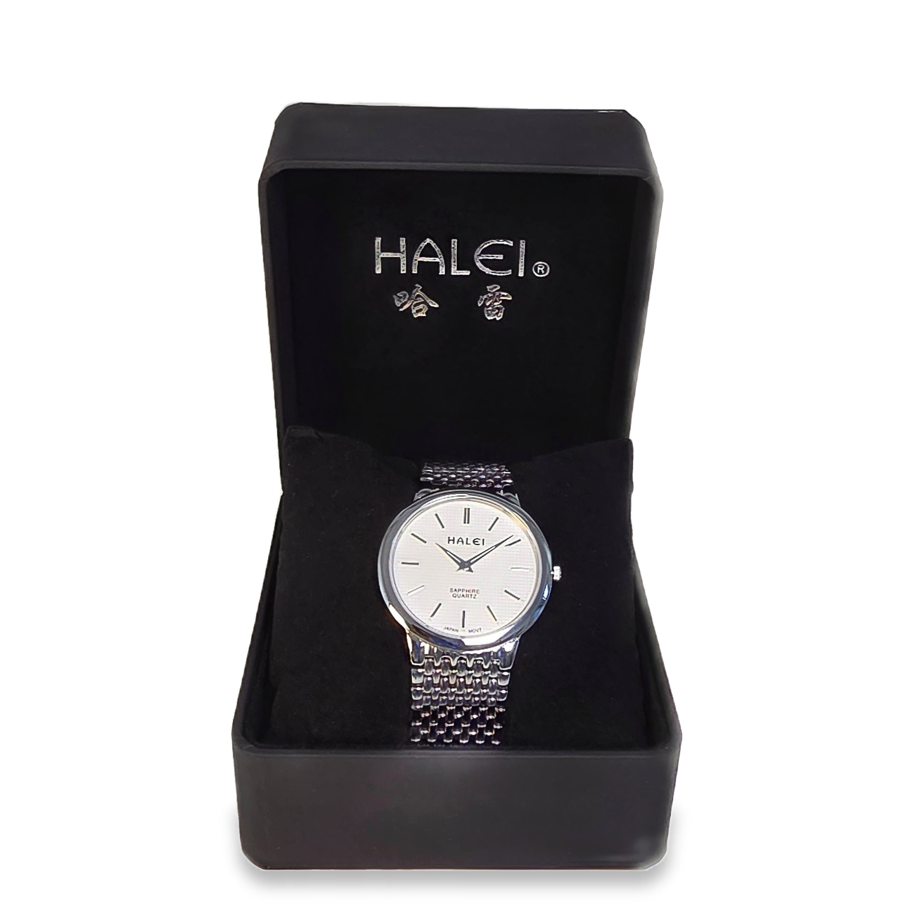 Halei Quartz Japanese Movement Stainless Steel Sapphire Watch 41 mm