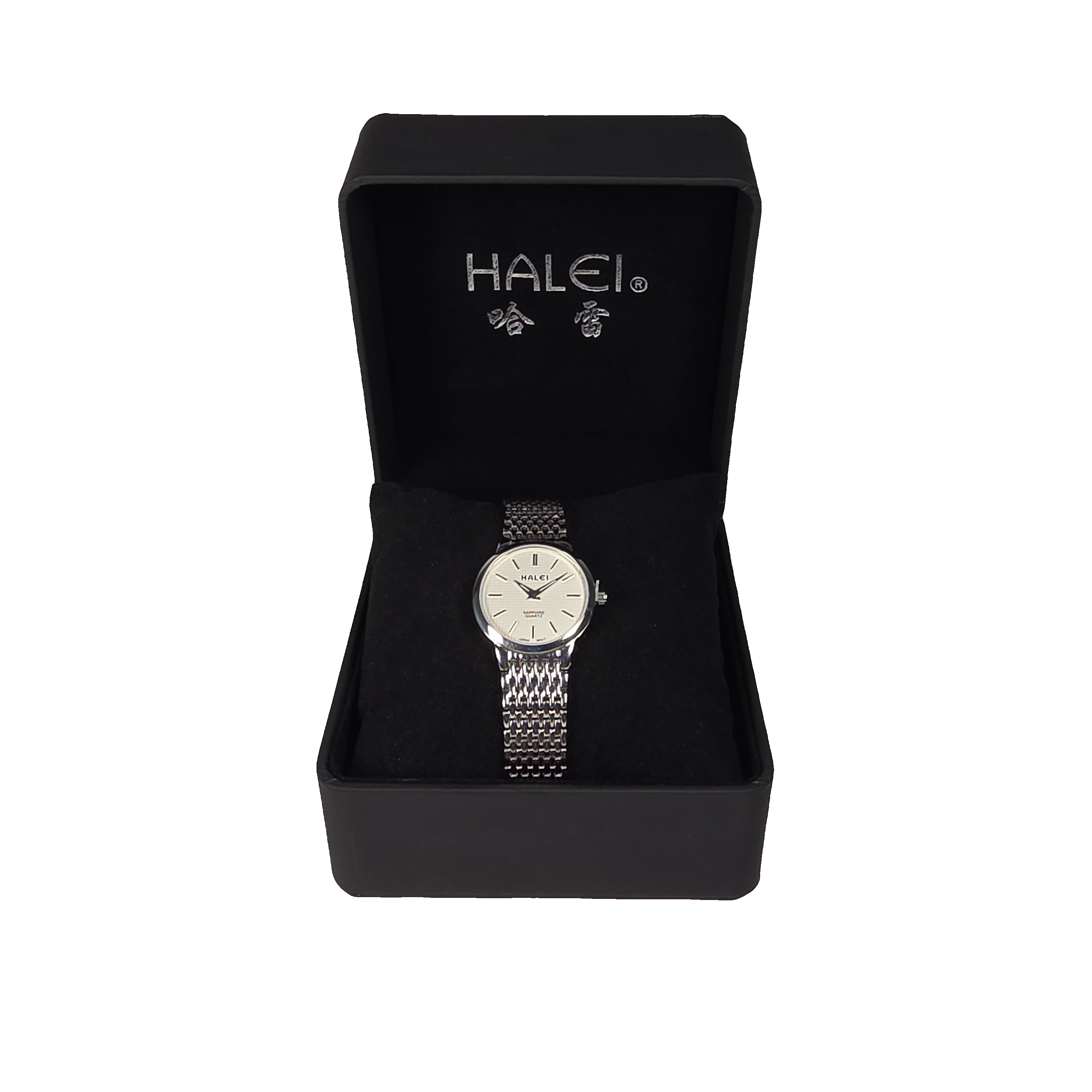 Halei Quartz Japanese Movement Stainless Steel Sapphire Watch 28 mm