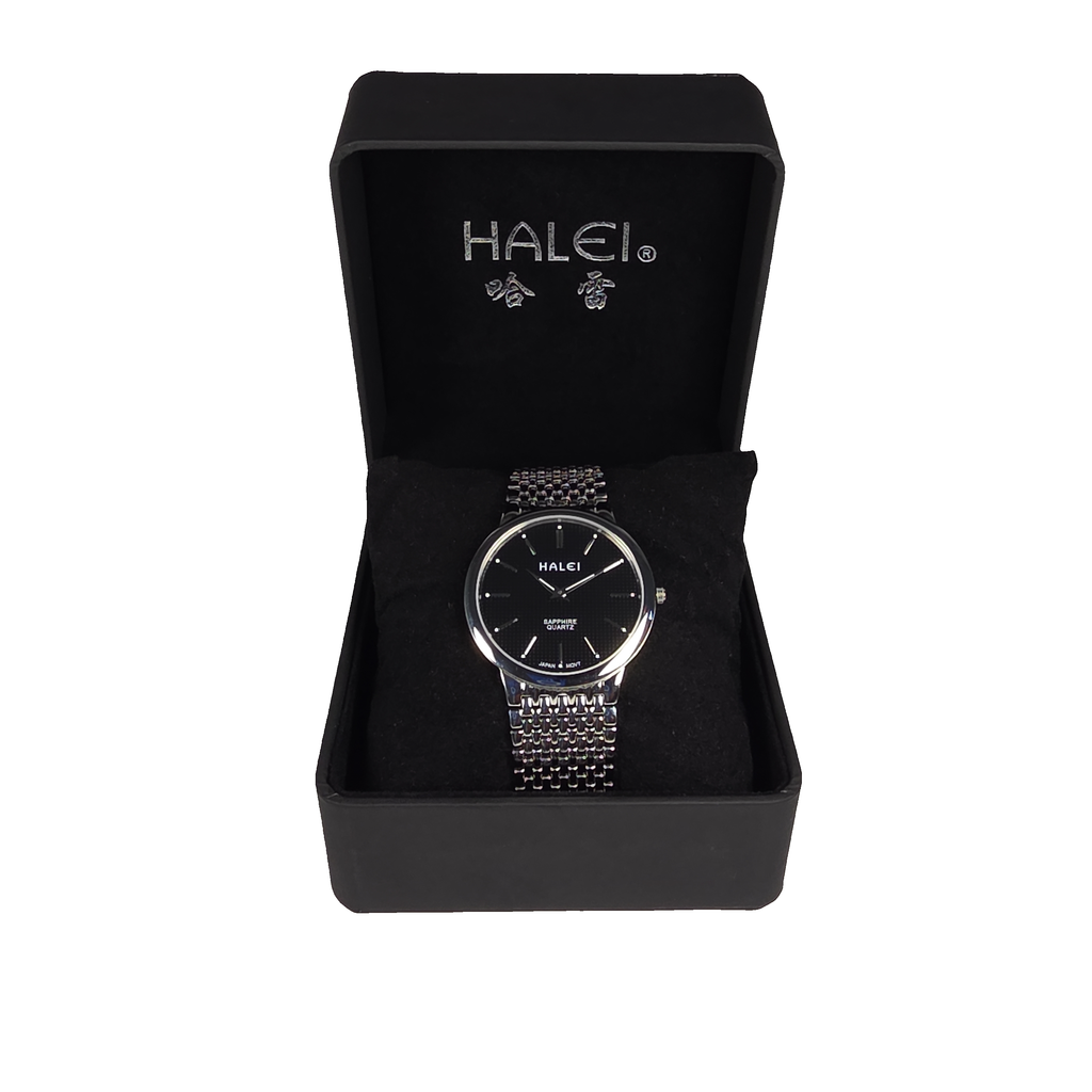 Halei Quartz Japanese Movement Stainless Steel Sapphire Watch 41 mm