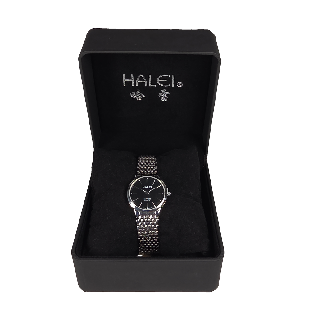 Halei Quartz Japanese Movement Stainless Steel Sapphire Watch 28 mm