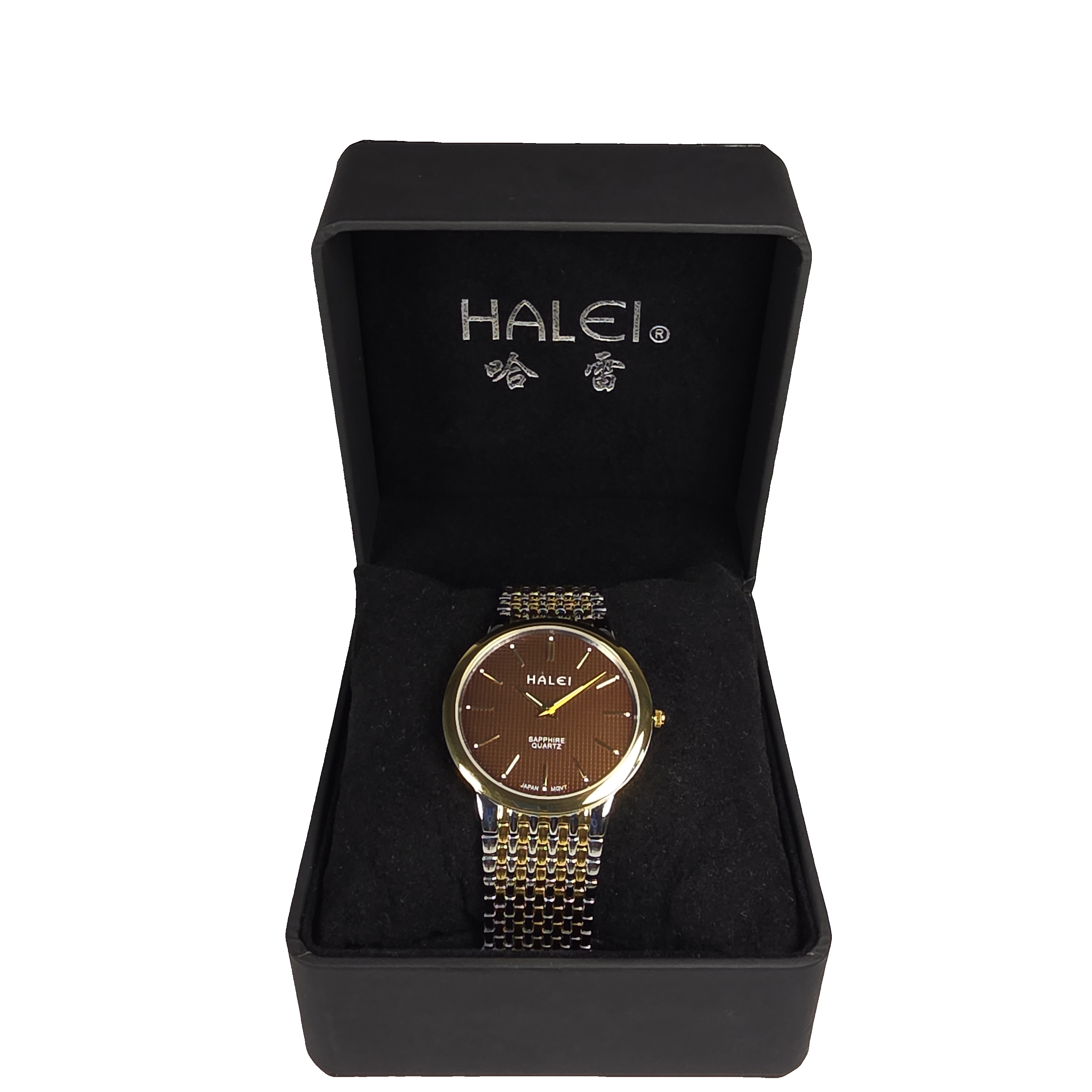 Halei Quartz Japanese Movement Stainless Steel Sapphire Watch 41 mm