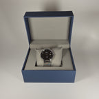 Pafolina Watch Minimalist – Scratch-resistant Sapphire Crystal Black & Silver-Tone Mesh Edition 40mm