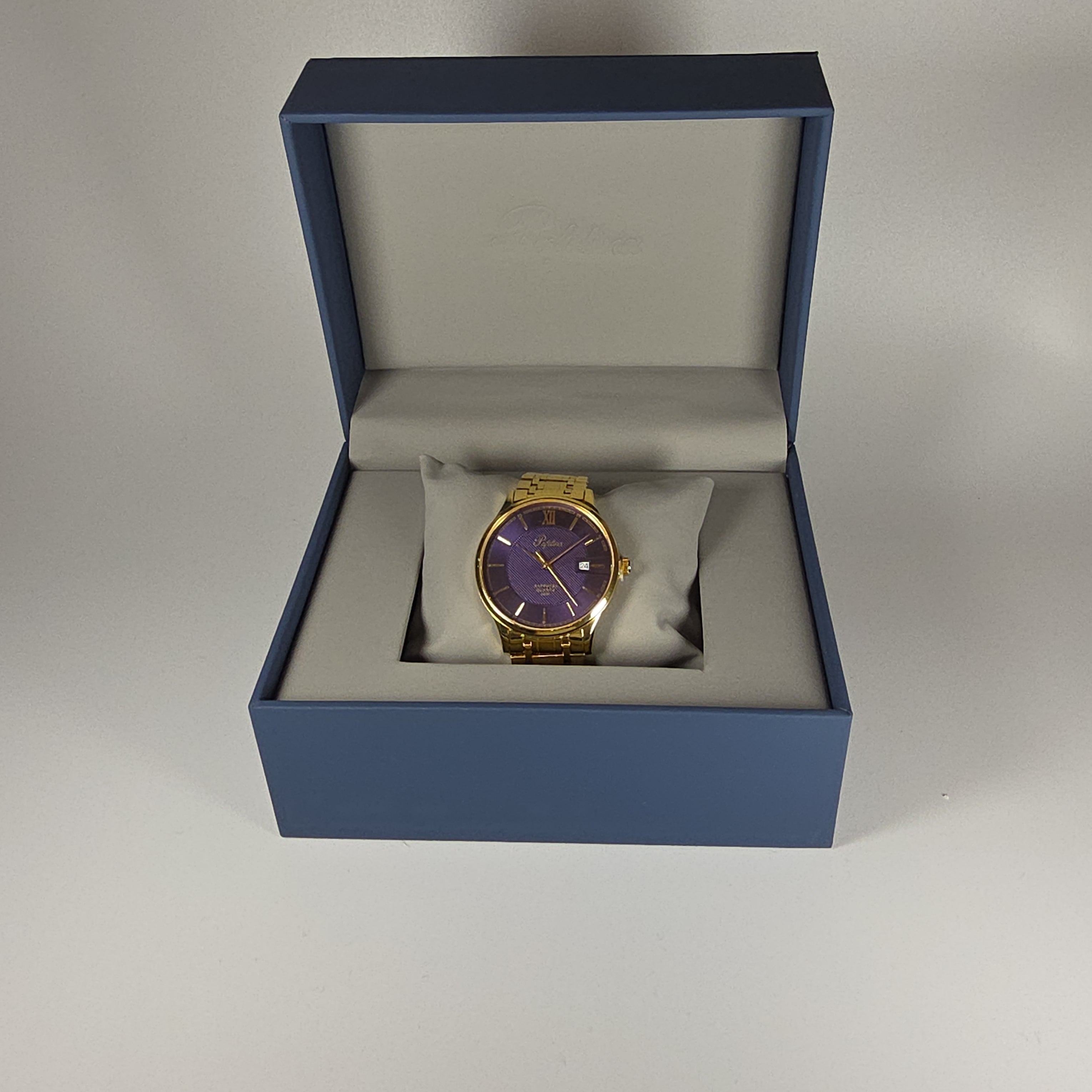 Pafolina Watch Gold & Navy Scratch-Resistant Sapphire Crystal Quartz 40mm