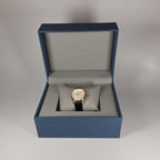 Pafolina Elegant Sapphire Quartz – Classic White Dial Gold & Black 28mm