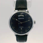 Automatic Mechanical Watch Day-Date Ochstin 22 jewels 42mm - Navy Blue Leather