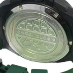 Watch Chronologia Trailer Carbon Fibre 46mm Green Silicone Headlight Case Tag