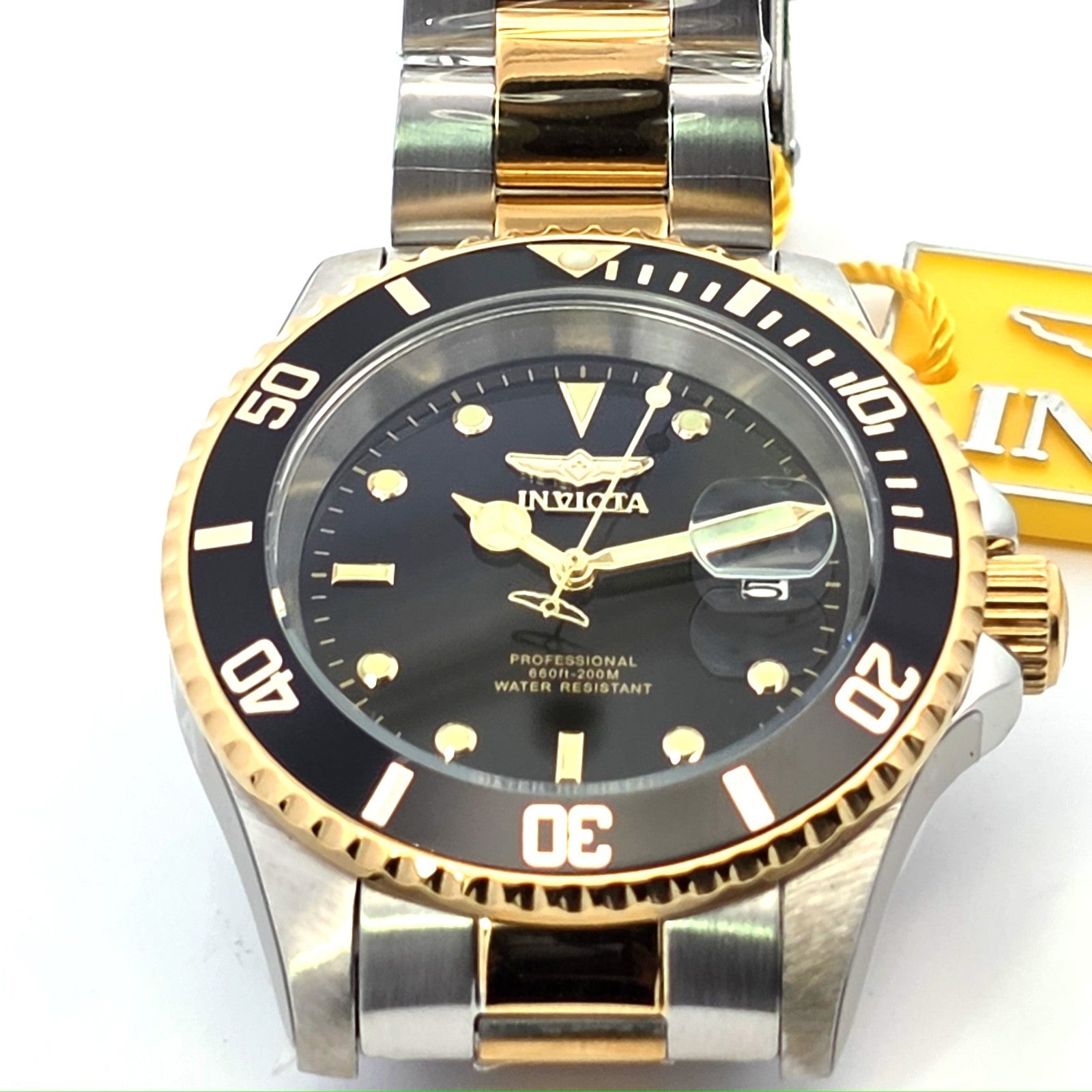 Watch Invicta Pro Diver for Men - 40mm - Steel, Gold - 200 mts Water Resistance