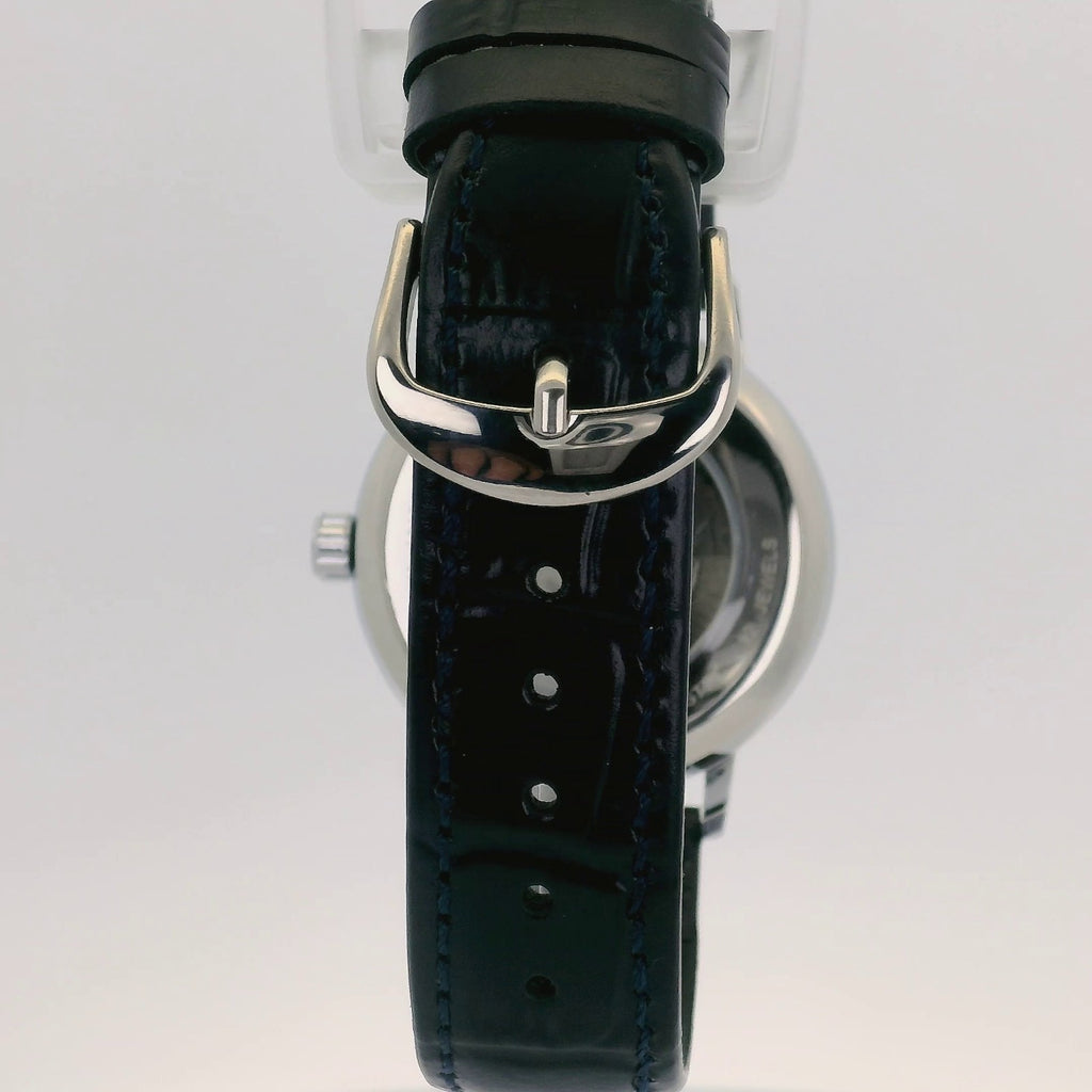 Automatic Mechanical Watch Day-Date Ochstin 22 jewels 42mm - Navy Blue Leather