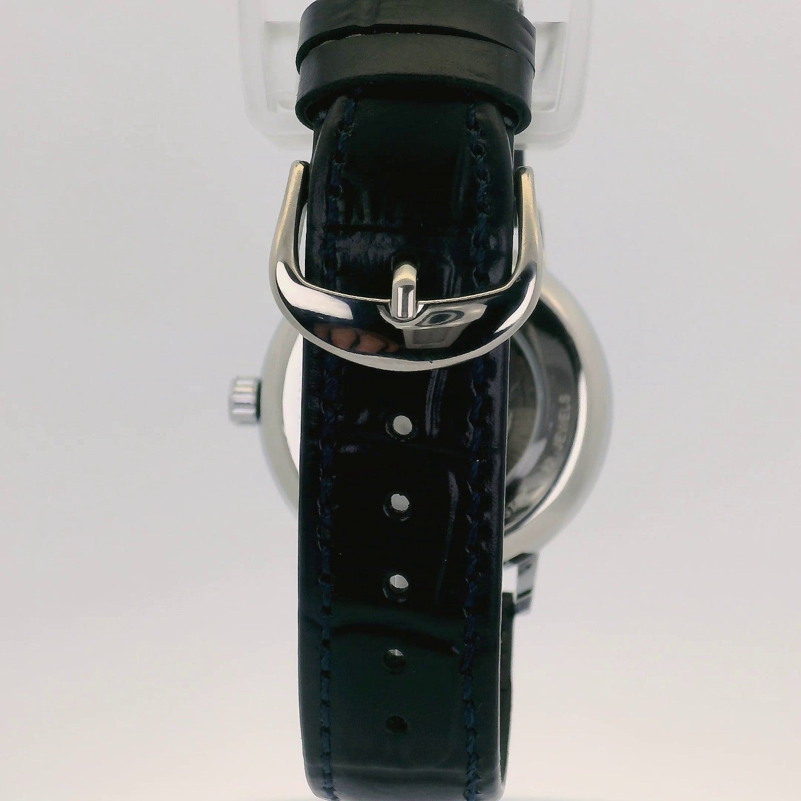 Automatic Mechanical Watch Day-Date Ochstin 22 jewels 42mm - Navy Blue Leather