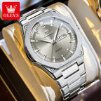 OLEVS 3733 Luxury Watch Design Waterproof Octagonal Classic Fashion Business - Stainless Steel  Quartz from Men