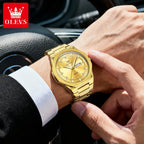 OLEVS 3733 Luxury Watch Design Waterproof Octagonal Classic Fashion Business - Stainless Steel  Quartz from Men