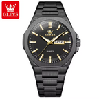 OLEVS 3733 Luxury Watch Design Waterproof Octagonal Classic Fashion Business - Stainless Steel  Quartz from Men