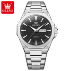 OLEVS 3733 Luxury Watch Design Waterproof Octagonal Classic Fashion Business - Stainless Steel  Quartz from Men