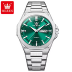 OLEVS 3733 Luxury Watch Design Waterproof Octagonal Classic Fashion Business - Stainless Steel  Quartz from Men