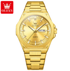 OLEVS 3733 Luxury Watch Design Waterproof Octagonal Classic Fashion Business - Stainless Steel  Quartz from Men