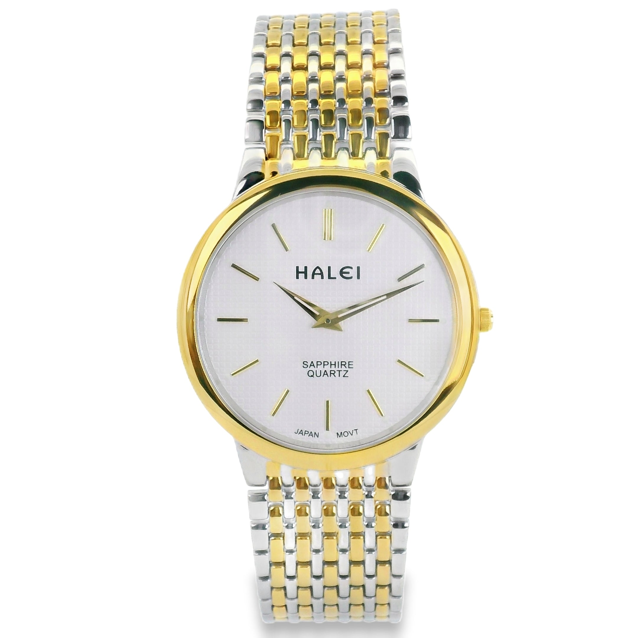 Halei Quartz Stainless Steel Sapphire Watch - Japanese Movement