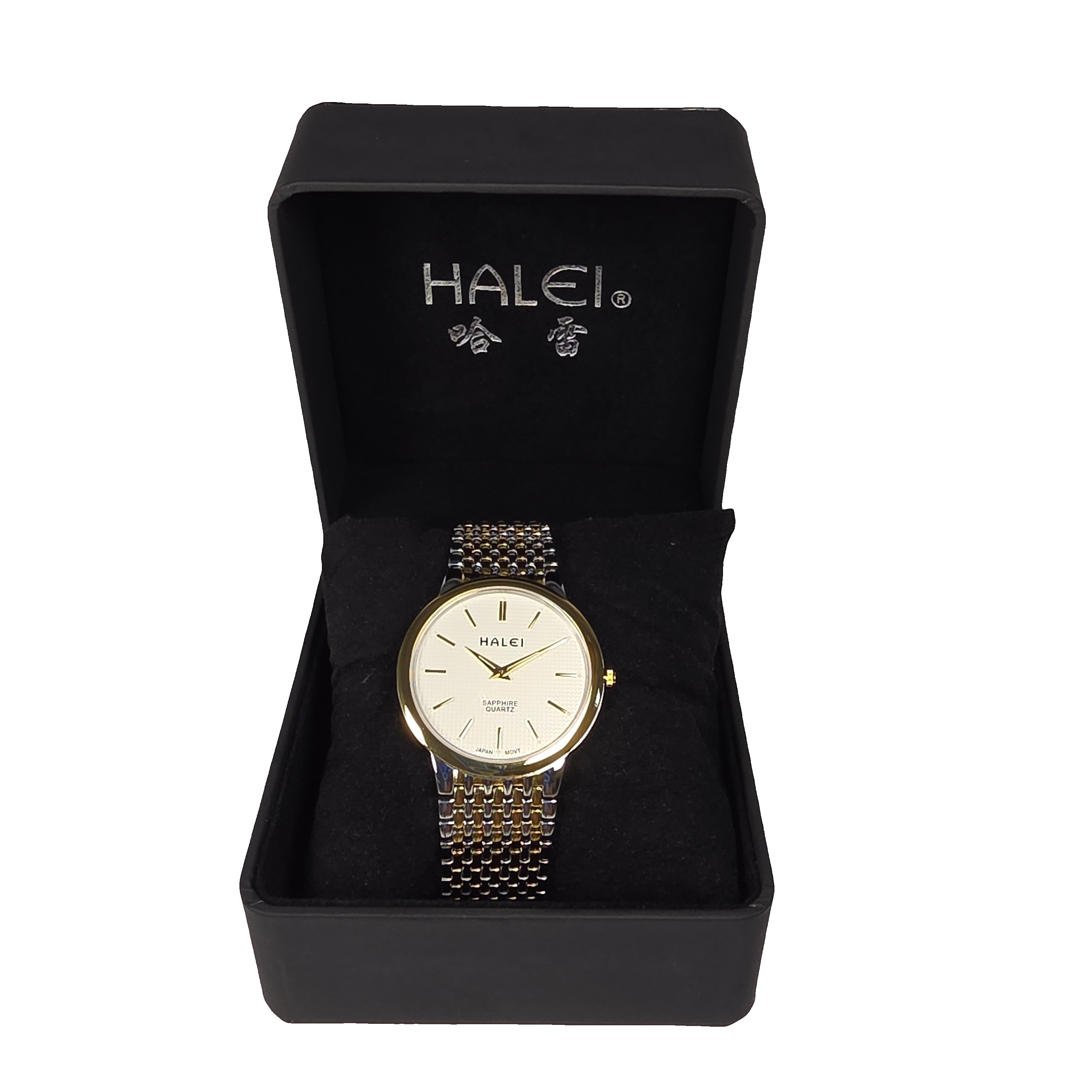 Halei Quartz Stainless Steel Sapphire Watch - Japanese Movement