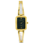 Halei Gold-Tone Rectangular Watch Jewellery Bracelet