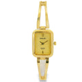 Halei Gold-Tone Rectangular Watch Jewellery Bracelet