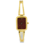Halei Gold-Tone Rectangular Watch Jewellery Bracelet
