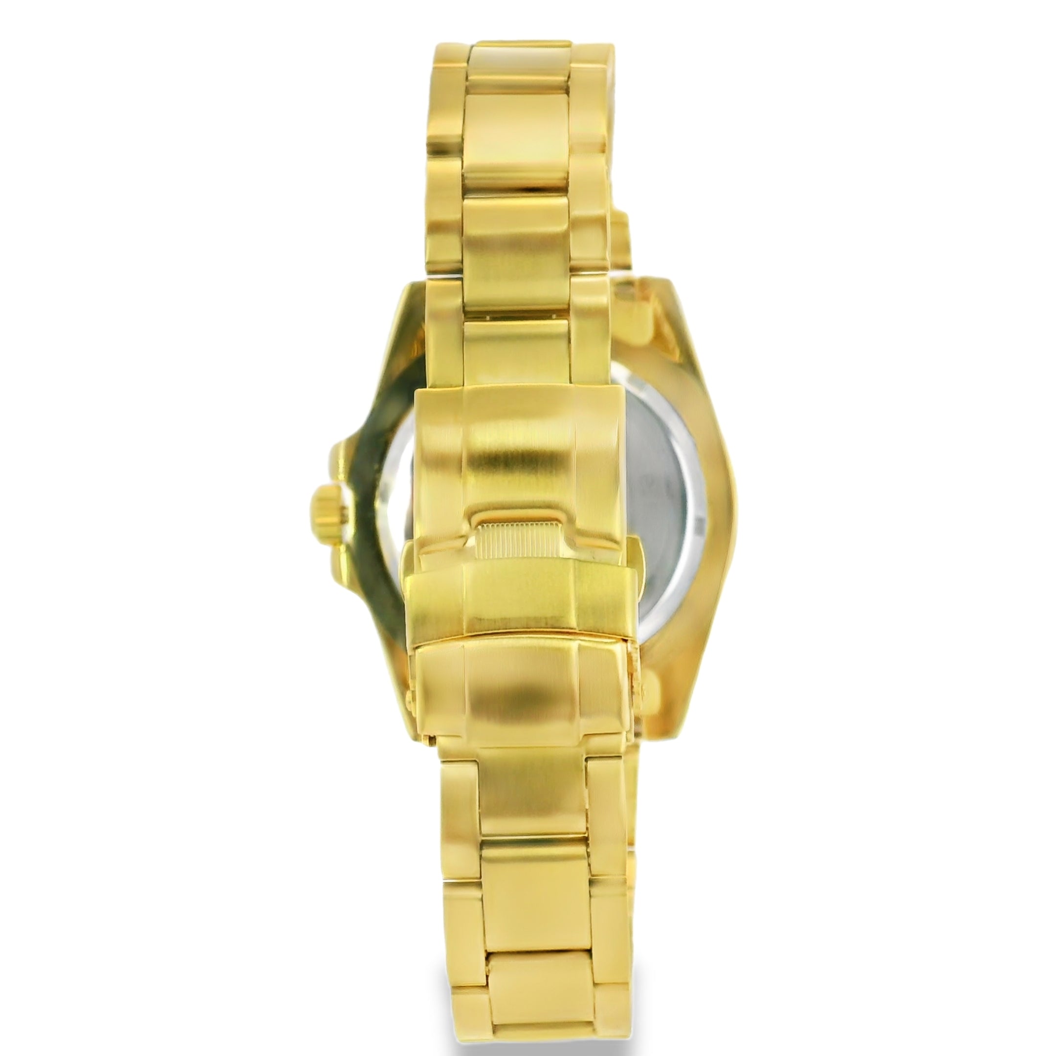 Halei Dive 40 mm Stainless Steel Back Watch – Water‑Resistant, Gold Bracelet, Fast UK Delivery