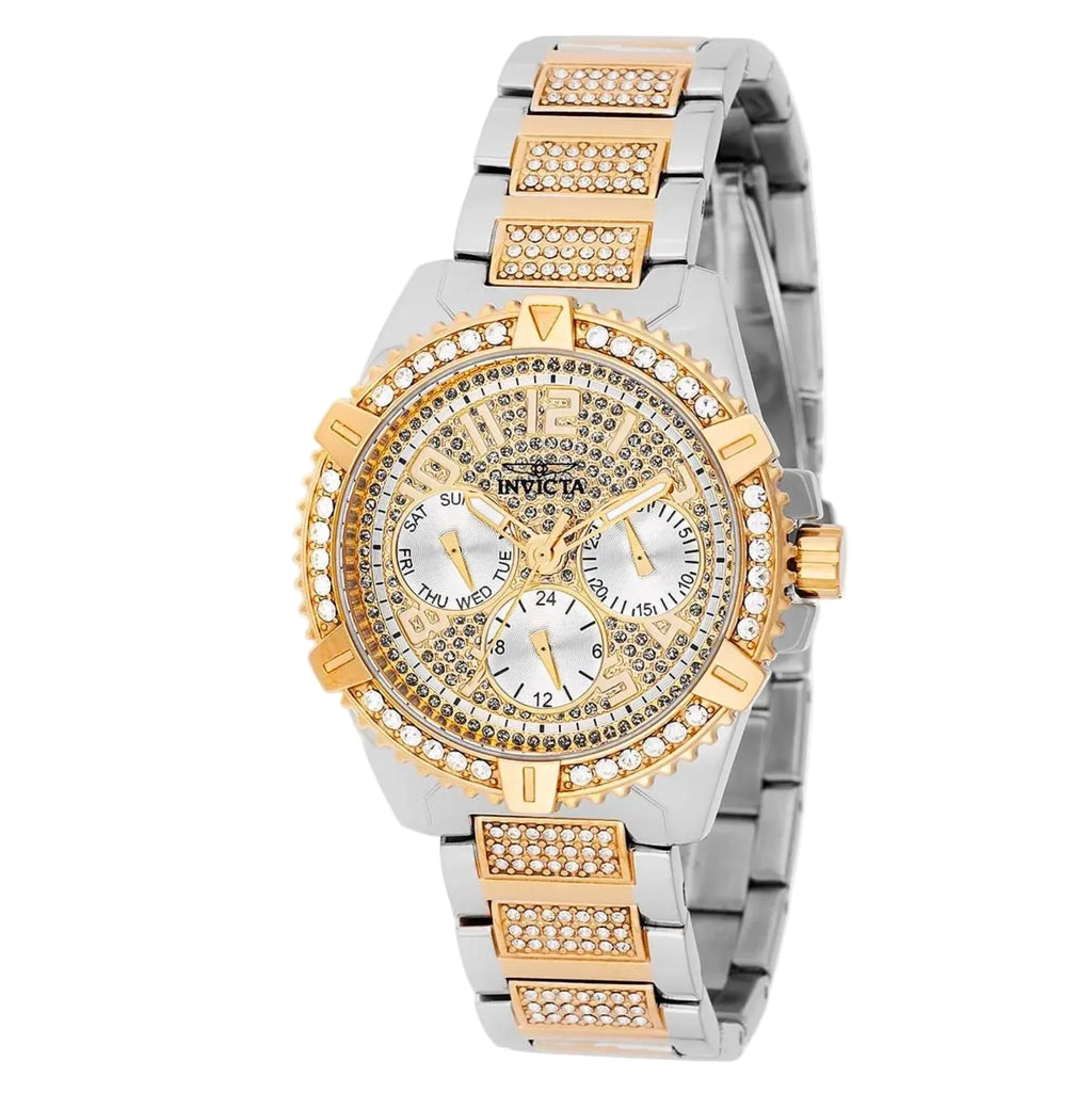 Invicta Celestial 48563 Elegant Ladies Quartz Watch Silver-Tone - 37mm Round