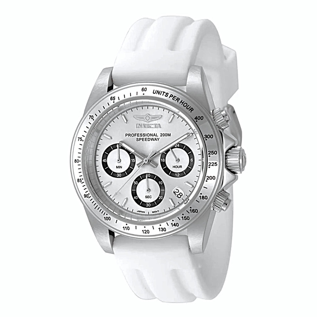 Invicta Speedway Montecarlo 40 mm White – Chronograph, 200 m Water Resistant, Fast UK Delivery