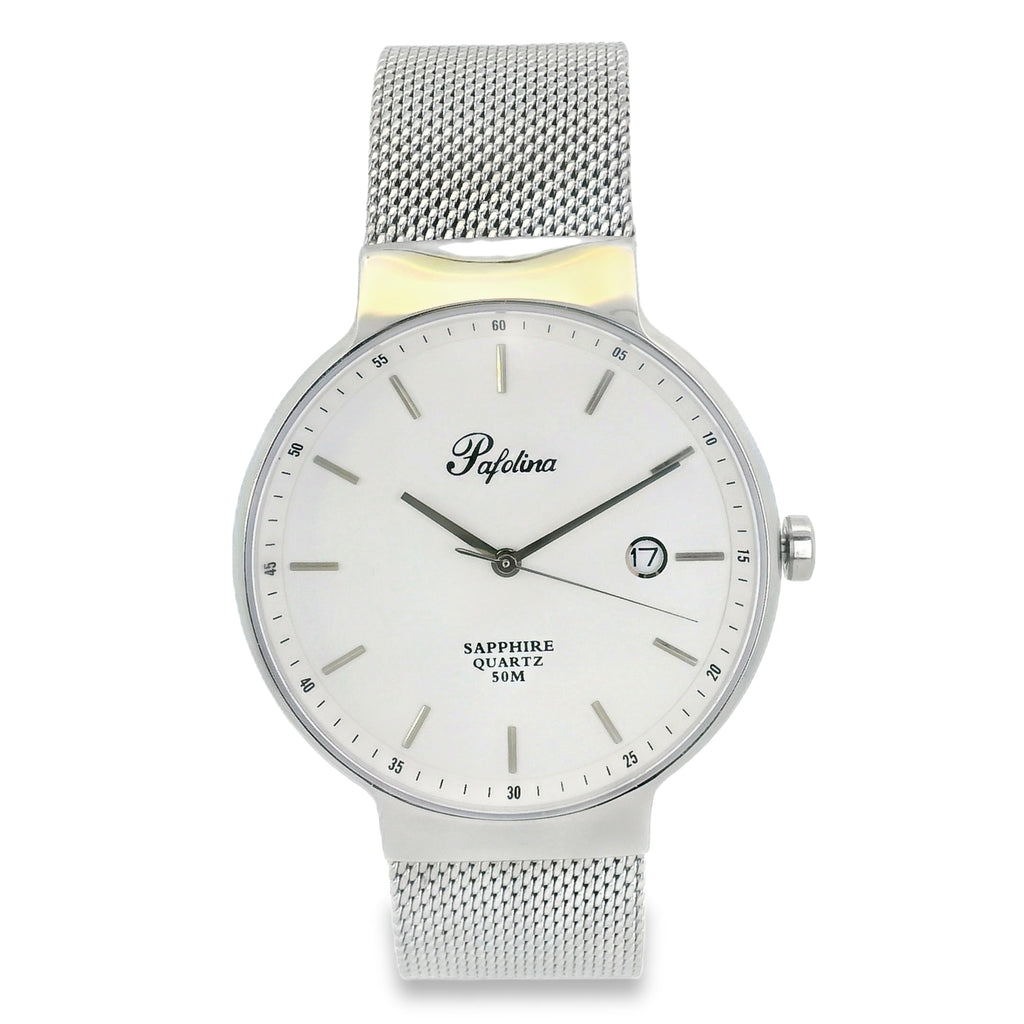 Pafolina Watch Minimalist – Scratch-resistant Sapphire Crystal  Mesh Edition 40mm