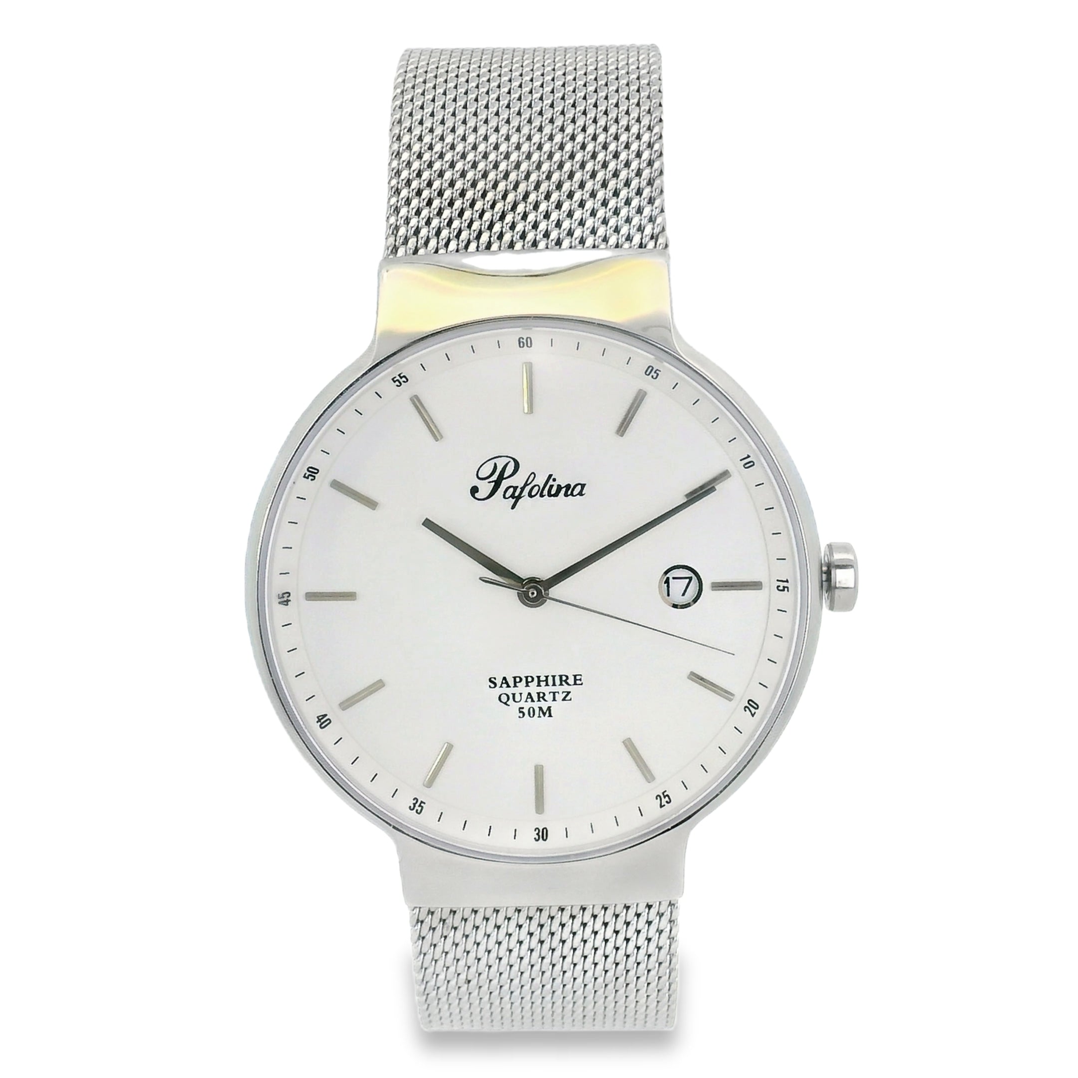 Pafolina Watch Minimalist – Scratch-resistant Sapphire Crystal  Mesh Edition 40mm