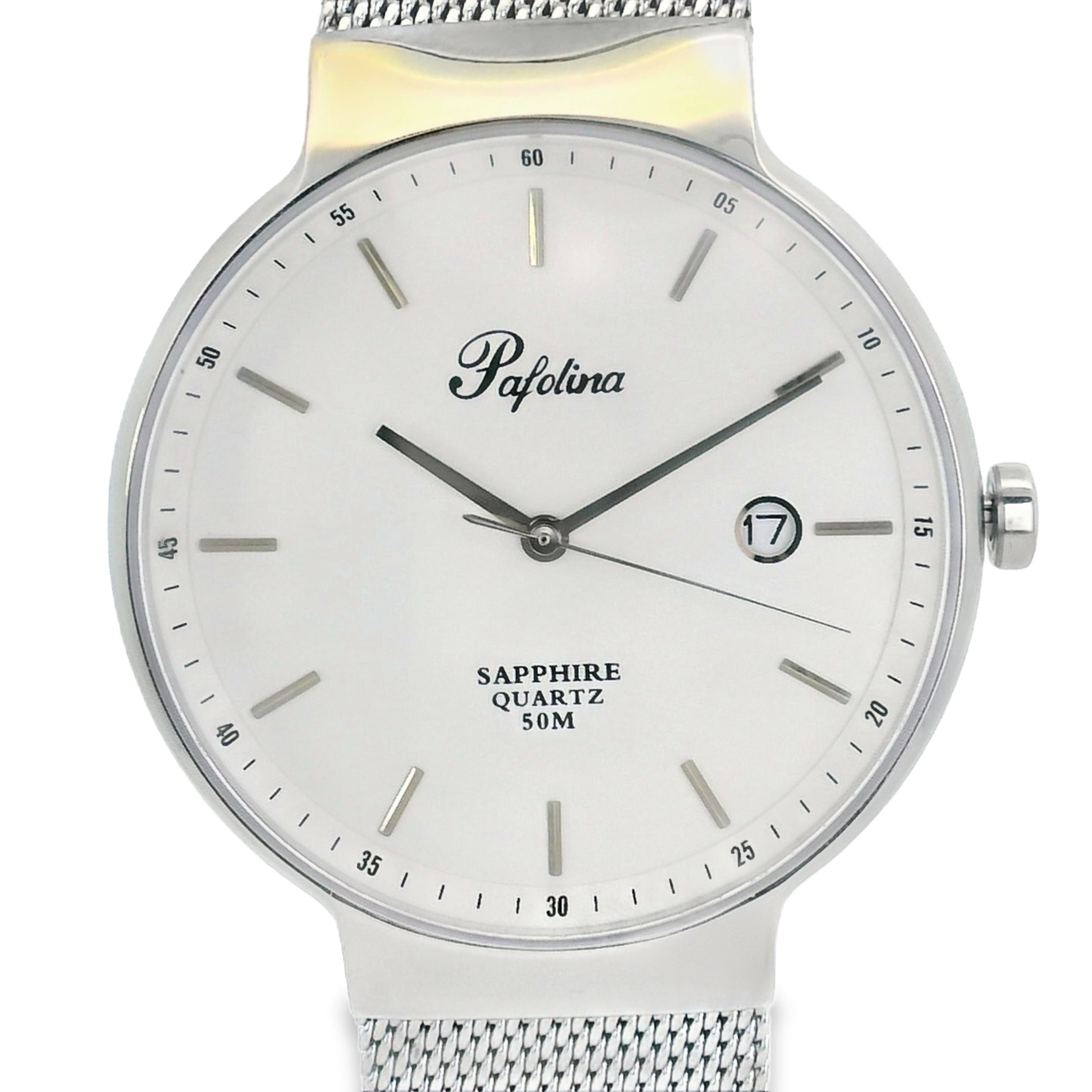 Pafolina Watch Minimalist – Scratch-resistant Sapphire Crystal  Mesh Edition 40mm
