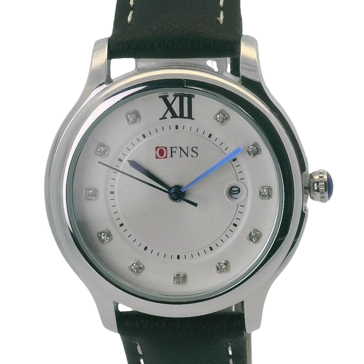 OFNS WS100WLB Elegant Quartz Watch Silver-Tone 35mm