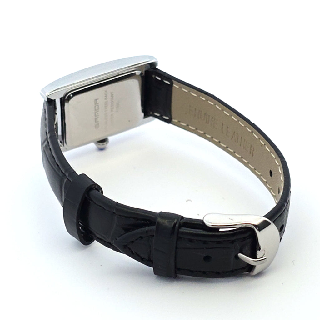 SAMDA WS109LB Elegant "Tank" Ladies Quartz Watch Silver-Tone - 22x25mm