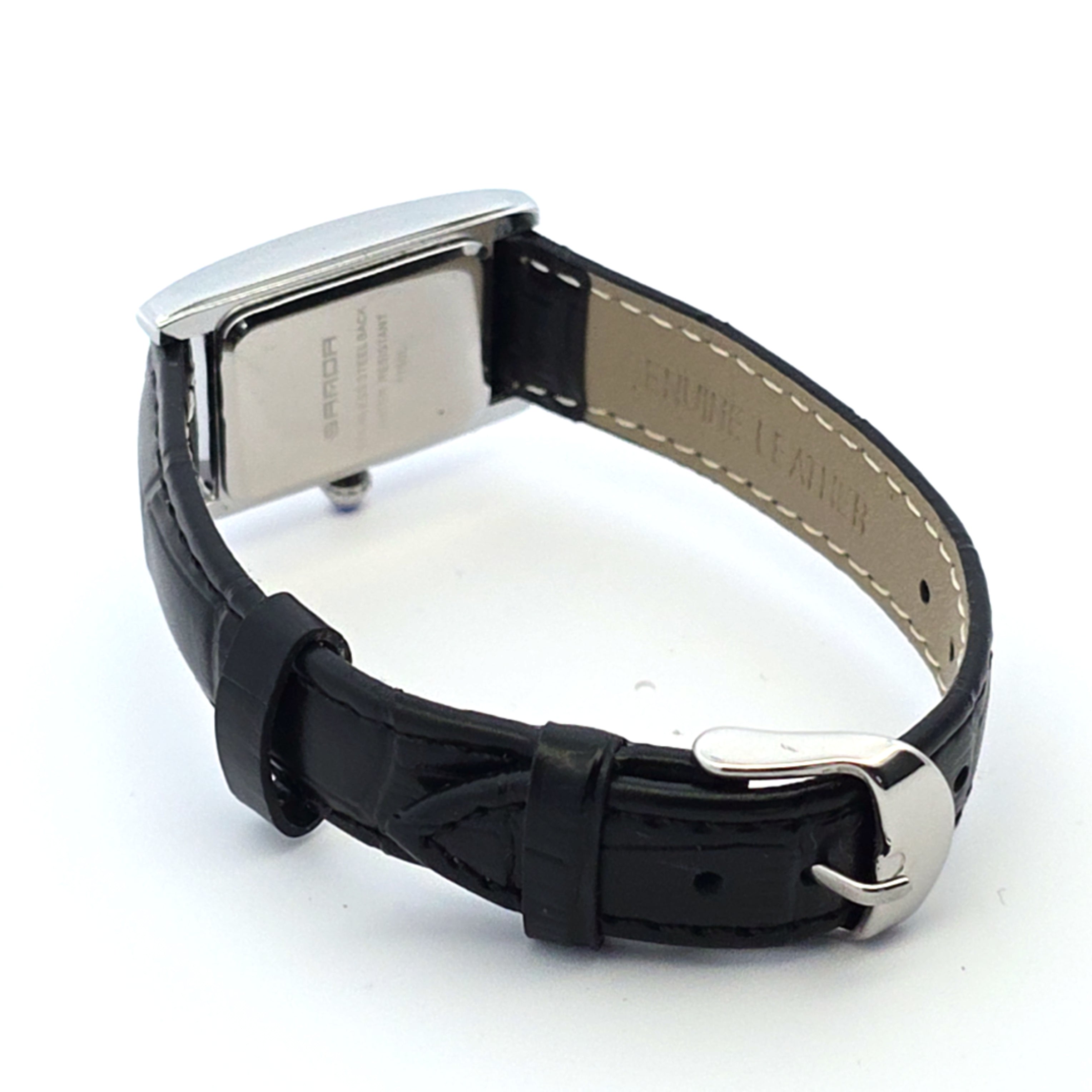 SAMDA WS109LB Elegant "Tank" Ladies Quartz Watch Silver-Tone - 22x25mm