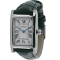 Elegant Samda Metal Watch with Black Leather Strap