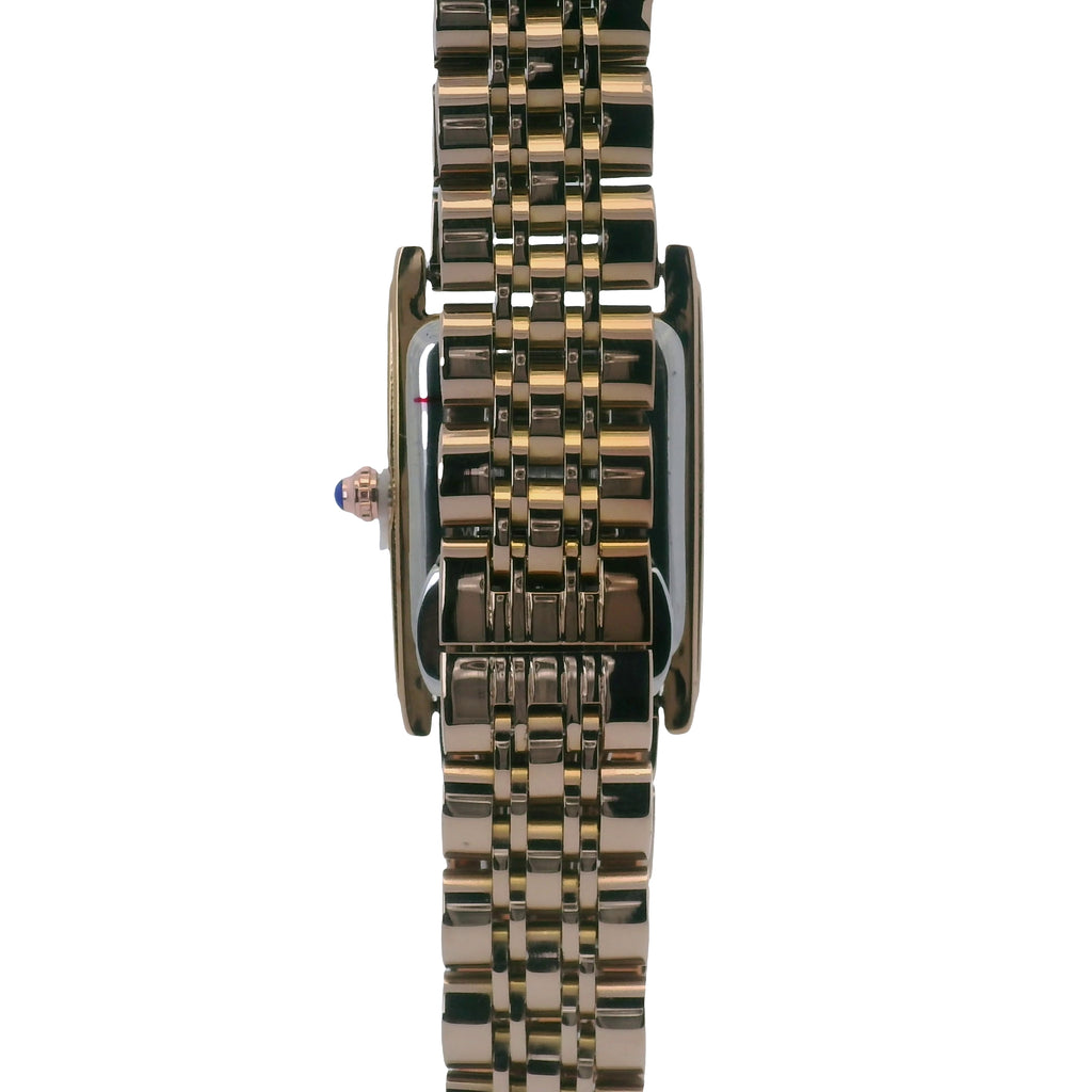 SAMDA WS106WG Elegant "Tank" Ladies Quartz Watch Rose Gold-Tone - 22x25.5mm Rectangular
