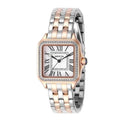 Invicta Angel Vitrine Two‑Tone Square Watch with Crystal Bezel & Roman Dial - Quartz