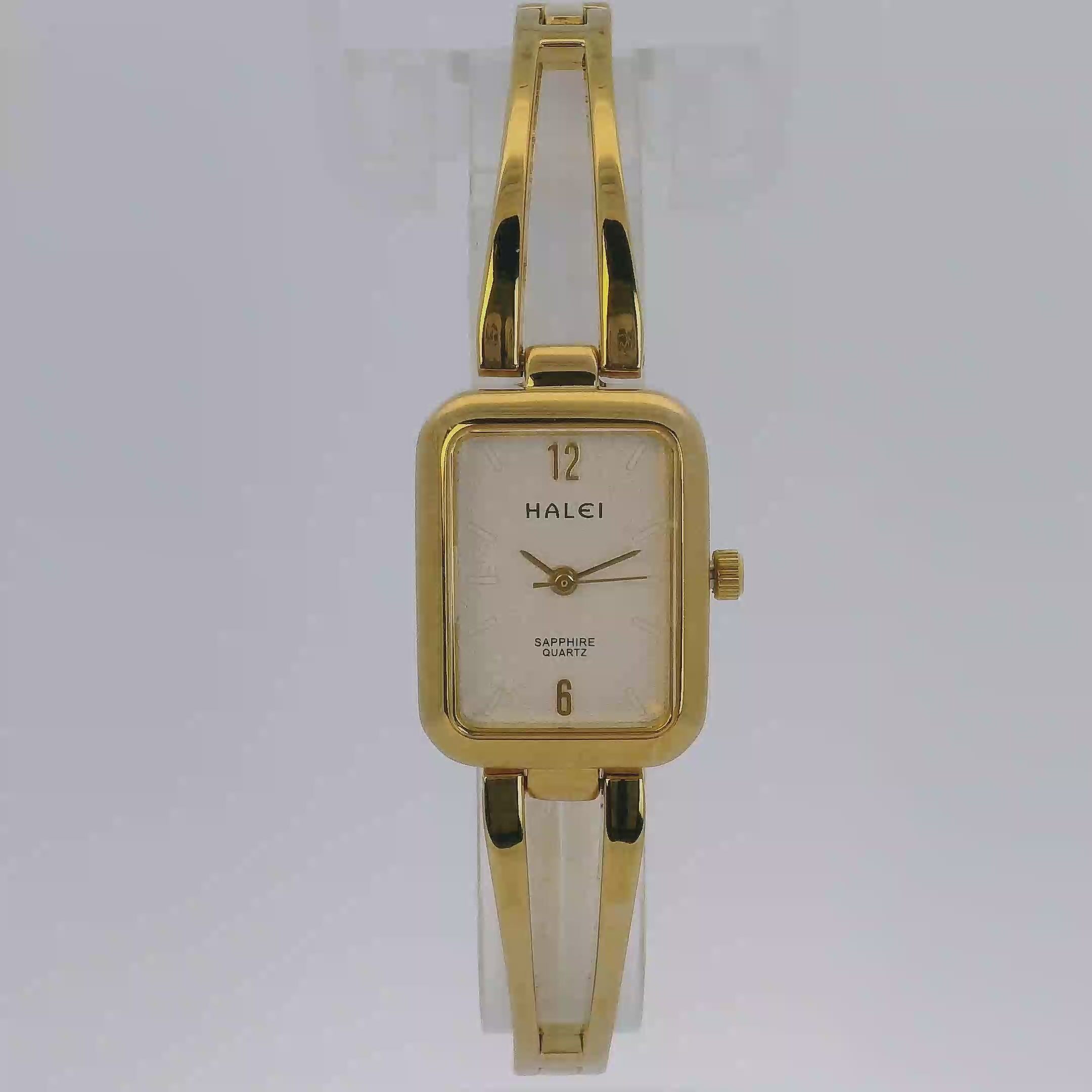 Halei Gold-Tone Rectangular Watch Jewellery Bracelet