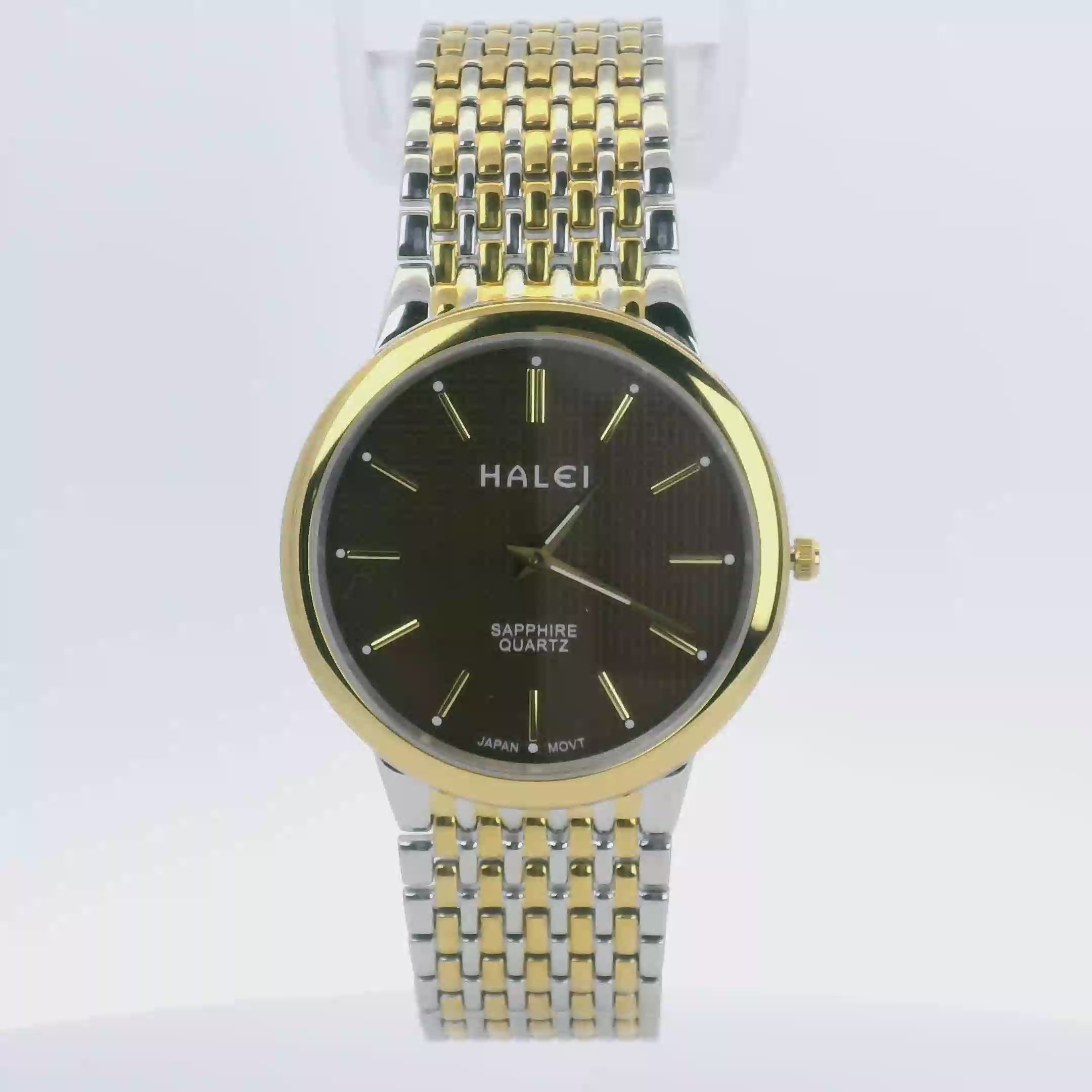 Halei Quartz Japanese Movement Stainless Steel Sapphire Watch 41 mm