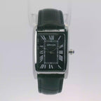 SAMDA WS102LB Elegant "Tank" Large Ladies Quartz Watch Silver-Tone 27.5x31mm Rectangular
