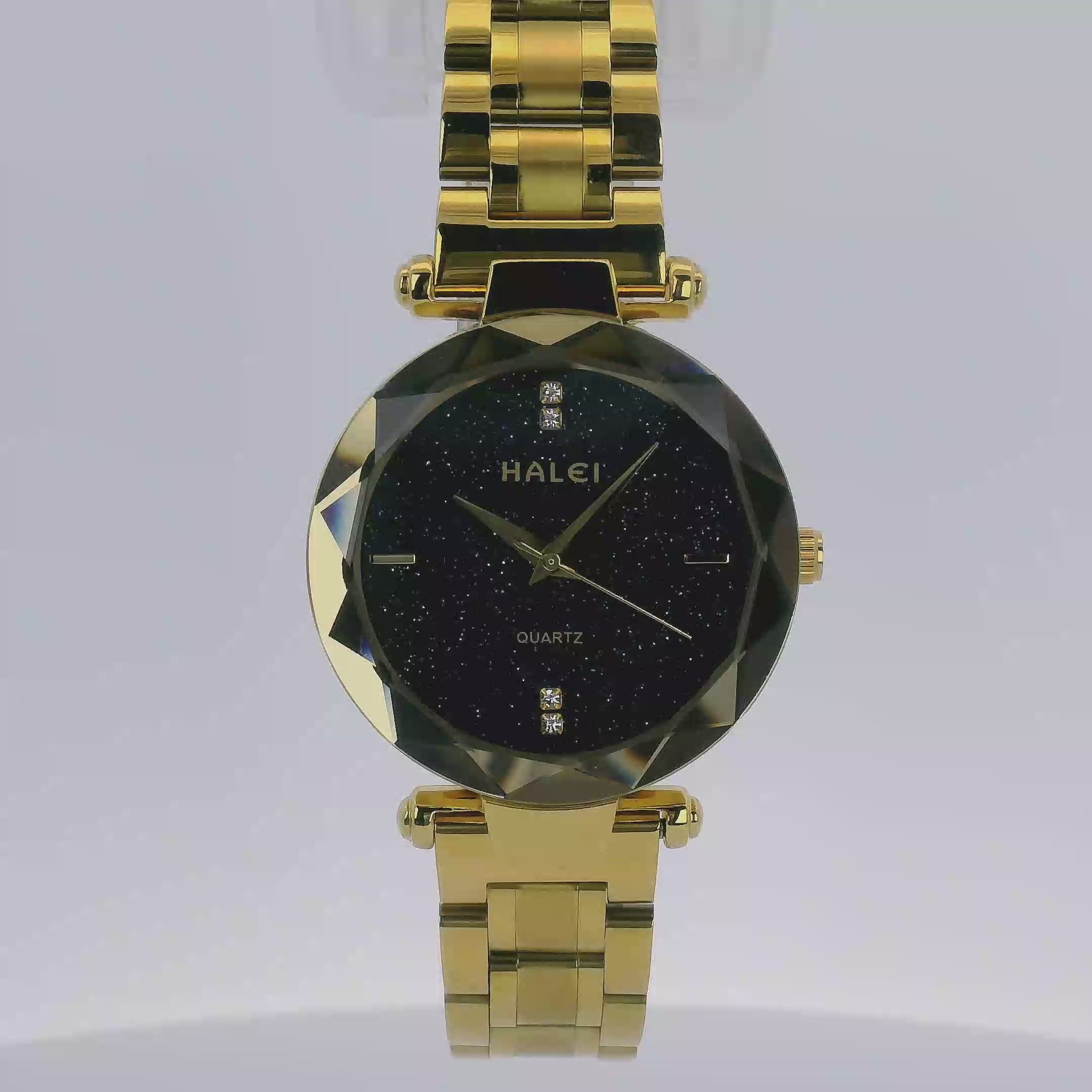 Halei Rose Gold-Tone  Watch Natural Stone Dial Stainless Steel Bracelet